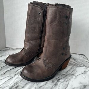 Luxury Rebel Brady mid calf motorcycle boots